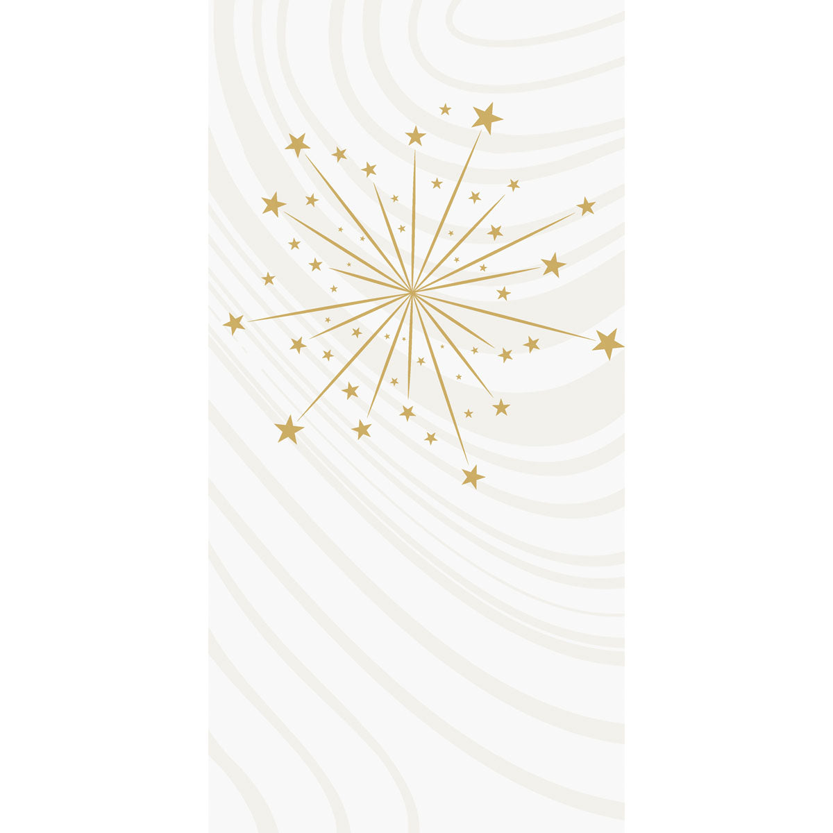 Ein goldener Sternenhimmel und abstrakte Linien auf Weiß machen die Bio-Dunisoft-Servietten 40x40cm 1/8F der Duni GmbH zu einer stilvollen und nachhaltigen Wahl für jeden Tisch.