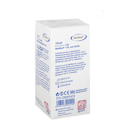 Μη αποστειρωμένες κομπρέσες φλις MaiMed-VK 100 τεμαχίων/χάρτινη σακούλα