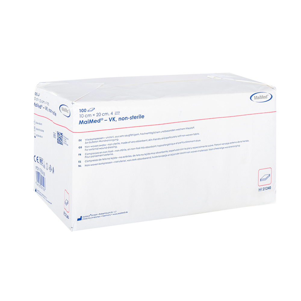 Μη αποστειρωμένες κομπρέσες φλις MaiMed-VK 100 τεμαχίων/χάρτινη σακούλα