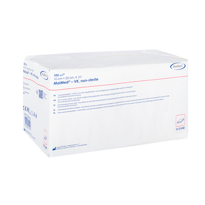 Μη αποστειρωμένες κομπρέσες φλις MaiMed-VK 100 τεμαχίων/χάρτινη σακούλα