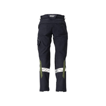 Παντελόνι, τσέπες στα γόνατα, ULTIMATE STRETCH παντελόνι Multisafe, μαύρο μπλε/hi-vis κίτρινο