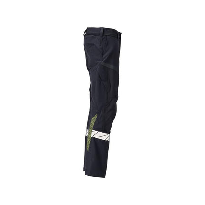 Παντελόνι, τσέπες στα γόνατα, ULTIMATE STRETCH παντελόνι Multisafe, μαύρο μπλε/hi-vis κίτρινο