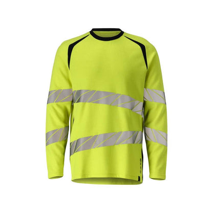 T-shirt, μακρυμάνικο, μοντέρνα εφαρμογή T-shirt Multisafe, hi-vis κίτρινο/μαύρο-μπλε