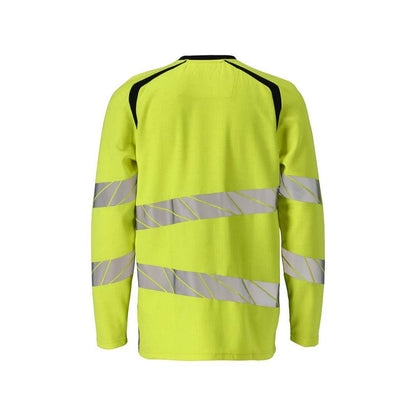 T-shirt, μακρυμάνικο, μοντέρνα εφαρμογή T-shirt Multisafe, hi-vis κίτρινο/μαύρο-μπλε