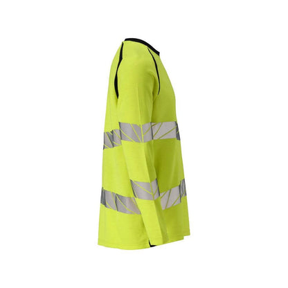 T-shirt, μακρυμάνικο, μοντέρνα εφαρμογή T-shirt Multisafe, hi-vis κίτρινο/μαύρο-μπλε