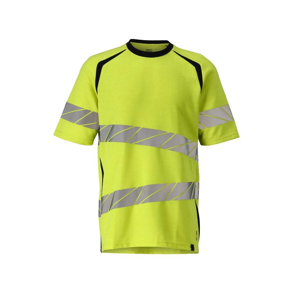T-shirt, μοντέρνα εφαρμογή T-shirt Multisafe, hi-vis κίτρινο/μαύρο-μπλε