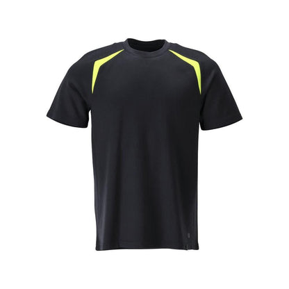 T-shirt, μοντέρνα εφαρμογή T-shirt Multisafe, μαύρο μπλε/hi-vis κίτρινο