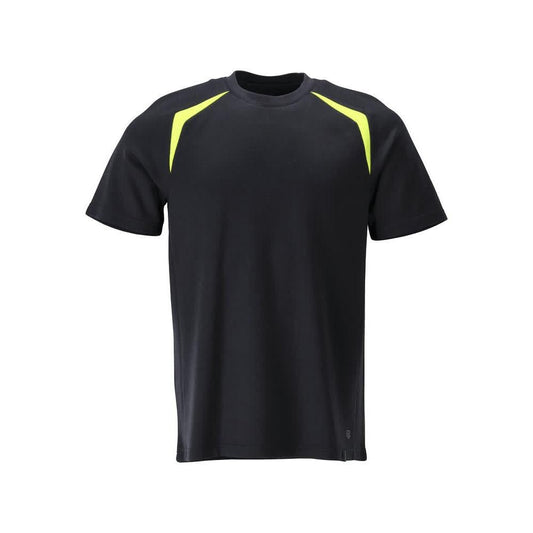 T-shirt, μοντέρνα εφαρμογή T-shirt Multisafe, μαύρο μπλε/hi-vis κίτρινο
