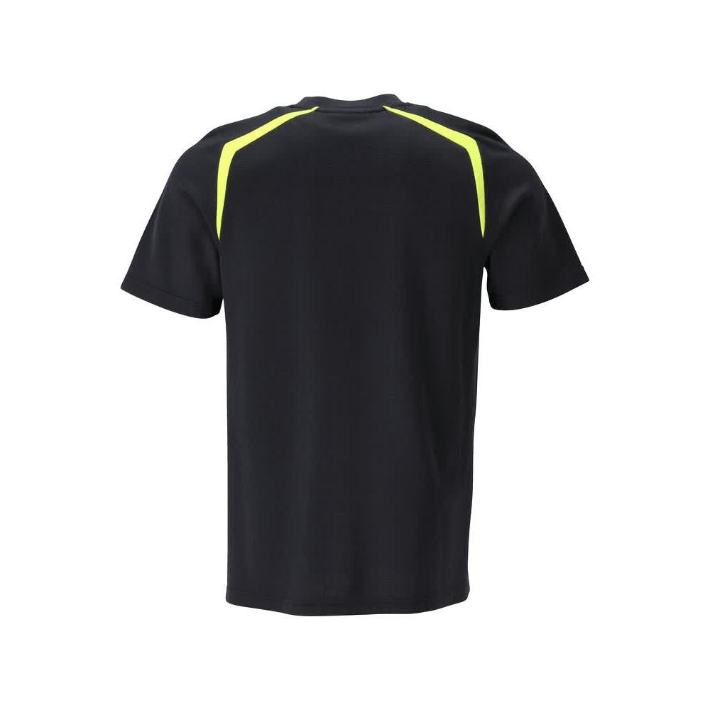 T-shirt, μοντέρνα εφαρμογή T-shirt Multisafe, μαύρο μπλε/hi-vis κίτρινο
