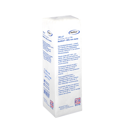 MaiMed-MKS-μη αποστειρωμένες κομπρέσες με σχισμή γάζας, 100 τεμάχια/χάρτινη σακούλα