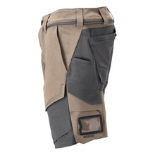 Σορτς, ελαστικό, ελαφρύ σορτς, σκούρο μπεζ άμμου/γκρι ανθρακί