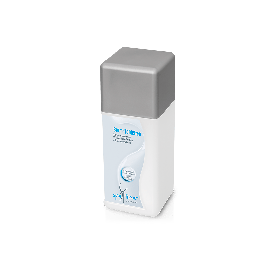 BAYROL SpaTime Brom-Tabletten 0,8 kg απολύμανση νερού με χαμηλή οσμή και μακροχρόνια δράση | Φιάλη (800 g) 