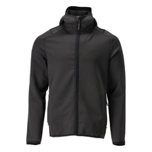 Πουλόβερ φλις, κουκούλα, μπουφάν microfleece με φερμουάρ, μαύρο