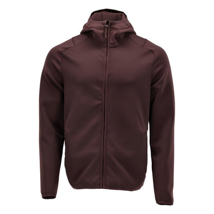 Πουλόβερ φλις, κουκούλα, μπουφάν microfleece με φερμουάρ, μπορντό