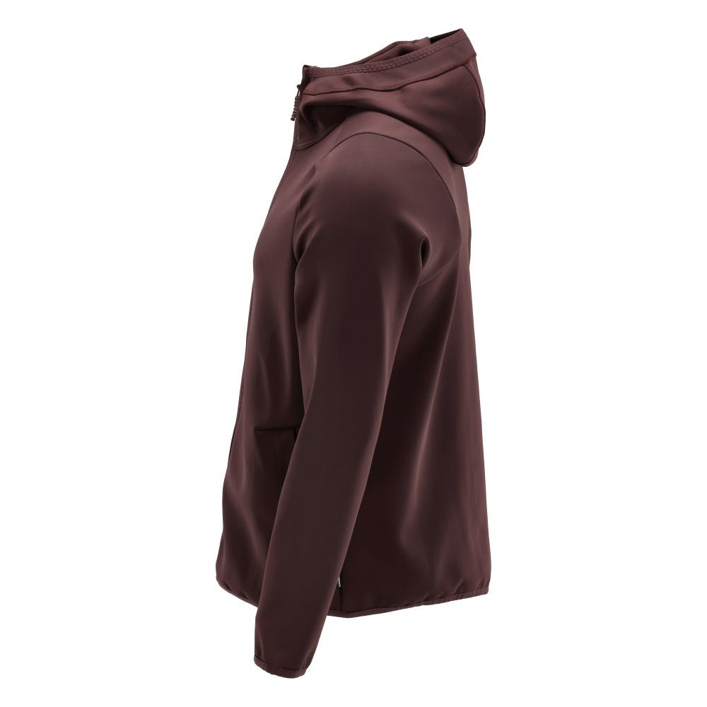 Πουλόβερ φλις, κουκούλα, μπουφάν microfleece με φερμουάρ, μπορντό