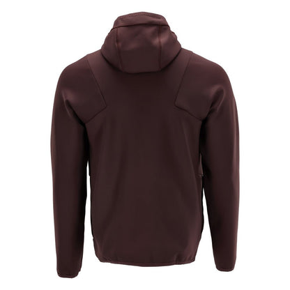 Πουλόβερ φλις, κουκούλα, μπουφάν microfleece με φερμουάρ, μπορντό