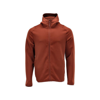 Πουλόβερ φλις, κουκούλα, μπουφάν microfleece με φερμουάρ, φθινοπωρινό κόκκινο