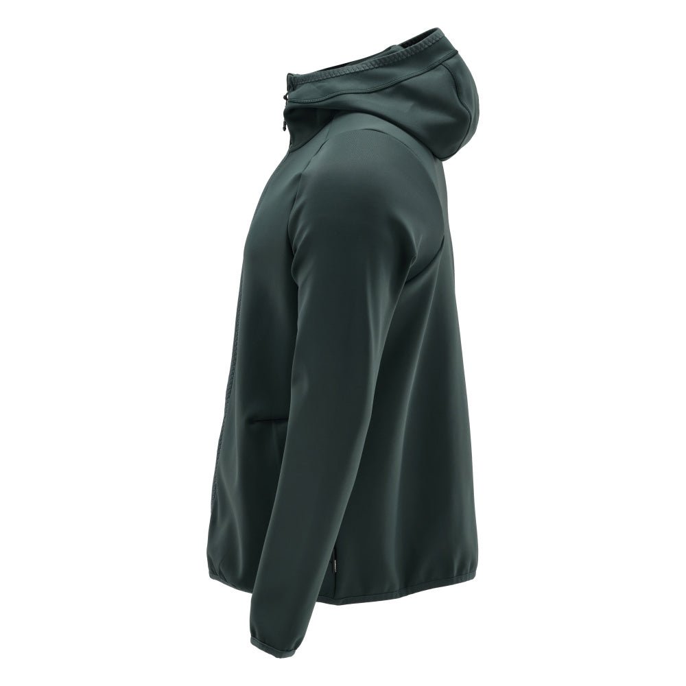 Πουλόβερ φλις, κουκούλα, μπουφάν microfleece με φερμουάρ, πράσινο του δάσους