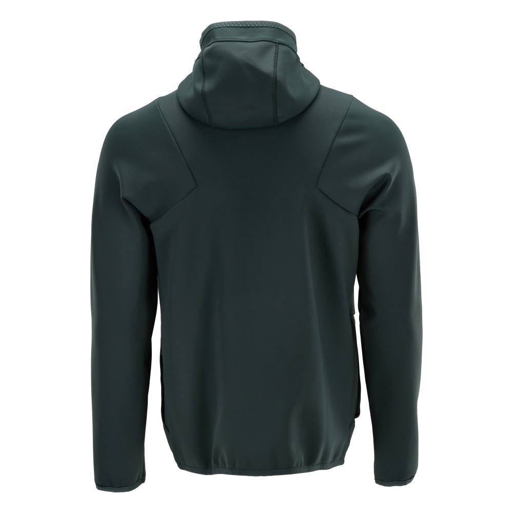 Πουλόβερ φλις, κουκούλα, μπουφάν microfleece με φερμουάρ, πράσινο του δάσους