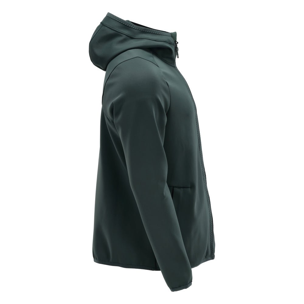 Πουλόβερ φλις, κουκούλα, μπουφάν microfleece με φερμουάρ, πράσινο του δάσους