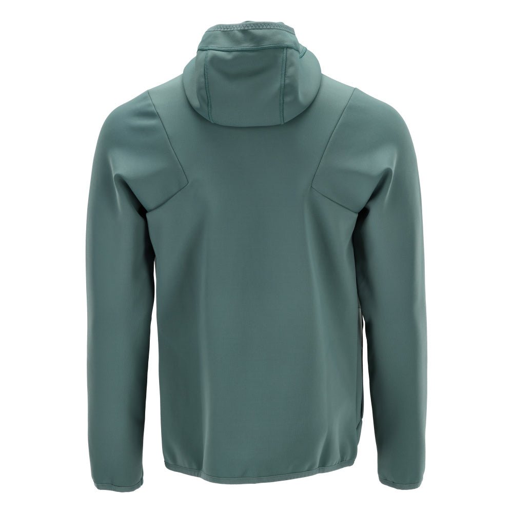 Πουλόβερ φλις, κουκούλα, μπουφάν microfleece με φερμουάρ, ανοιχτό πράσινο του δάσους