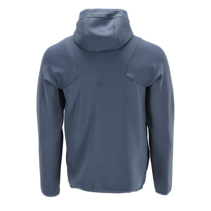 Πουλόβερ φλις, κουκούλα, μπουφάν microfleece με φερμουάρ, πέτρινο μπλε