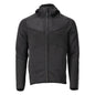 Πουλόβερ φλις, κουκούλα, μπουφάν microfleece με φερμουάρ, μαύρο