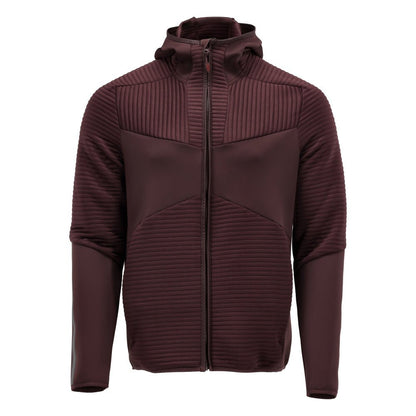 Πουλόβερ φλις, κουκούλα, μπουφάν microfleece με φερμουάρ, μπορντό