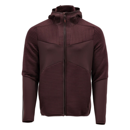 Πουλόβερ φλις, κουκούλα, μπουφάν microfleece με φερμουάρ, μπορντό