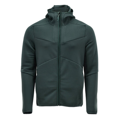 Πουλόβερ φλις, κουκούλα, μπουφάν microfleece με φερμουάρ, πράσινο του δάσους