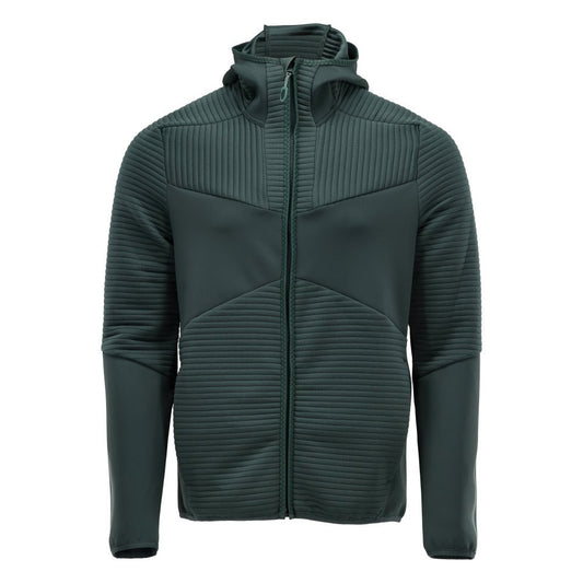 Πουλόβερ φλις, κουκούλα, μπουφάν microfleece με φερμουάρ, πράσινο του δάσους