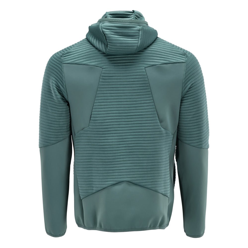 Πουλόβερ φλις, κουκούλα, μπουφάν microfleece με φερμουάρ, ανοιχτό πράσινο του δάσους