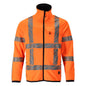 Πουλόβερ φλις με μπουφάν microfleece με φερμουάρ, hi-vis πορτοκαλί