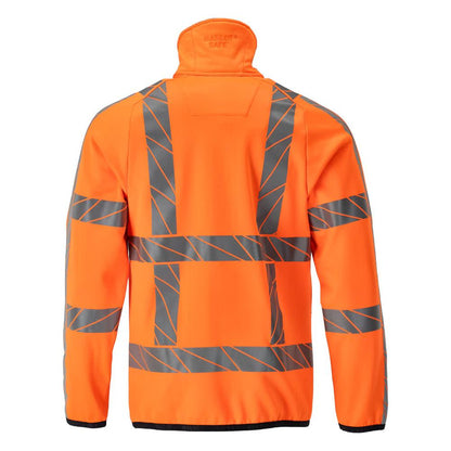 Πουλόβερ φλις με μπουφάν microfleece με φερμουάρ, hi-vis πορτοκαλί
