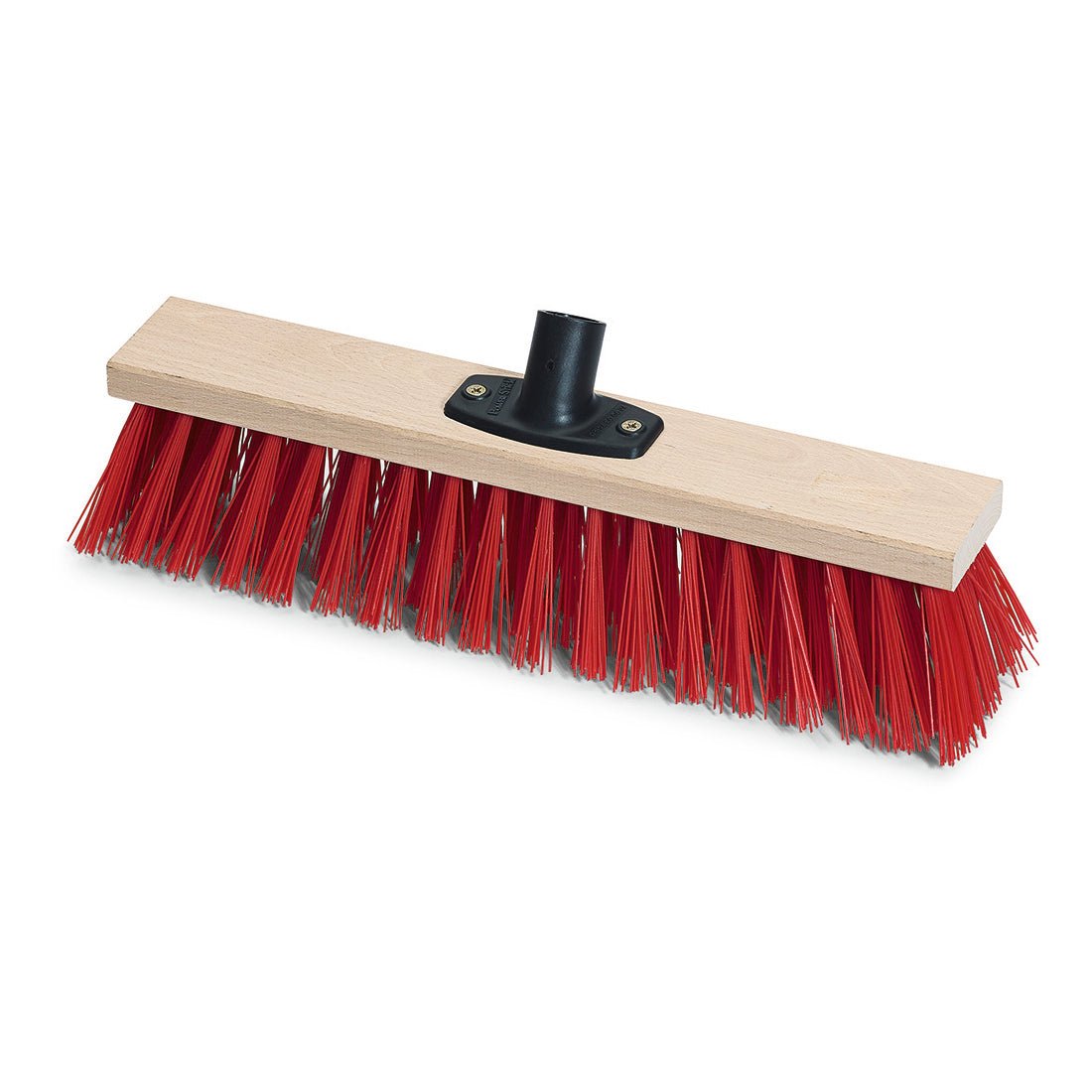 Η σκούπα δρόμου Nölle Profi Brush Power Stick Elaston 40 cm από την Nölle Profi Brush Bürsten- & Pinseltechnik e.K. διαθέτει ανθεκτικές κόκκινες ίνες Elaston και μια μαύρη πλαστική βάση για εύκολη τοποθέτηση του κονταριού (Ø 24-26 mm).