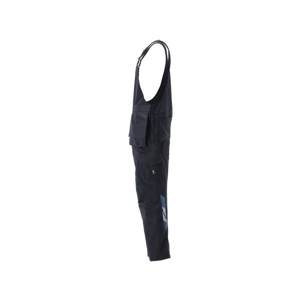 Dungarees, τσέπες στα γόνατα, stretch ένθετα Dungarees, μαύρο-μπλε