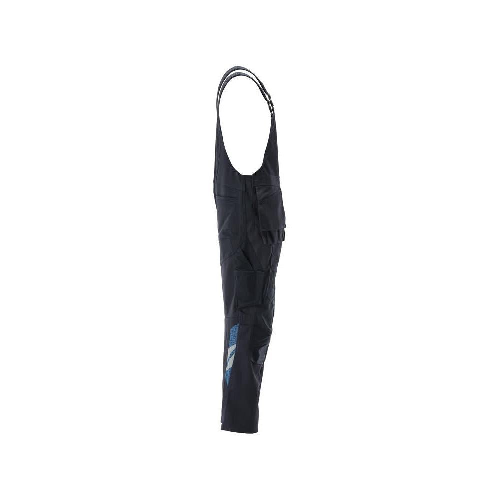 Dungarees, τσέπες στα γόνατα, stretch ένθετα Dungarees, μαύρο-μπλε