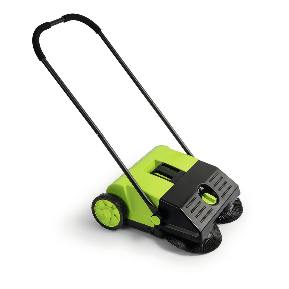 Η μηχανή χειρός Nölle Profi Brush Prestige Handkehrmaschine 550 από την Nölle Profi Brush Bürsten- & Pinseltechnik e.K. διαθέτει δύο δίσκους βούρτσες, δύο μεγάλους τροχούς και μια μακριά λαβή - ιδανική για τον καθαρισμό δαπέδων ή εξωτερικών επιφανειών.