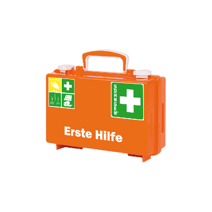 Erste-Hilfe-Koffer QUICK-CD orange mit Füllung Standard DIN 13157