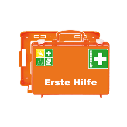 Erste-Hilfe-Koffer SN-CD orange mit Füllung Standard ERW DIN 13157