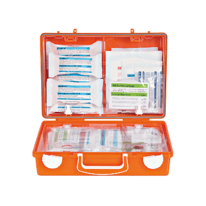 Erste-Hilfe-Koffer SN-CD orange mit Füllung Standard ERW DIN 13157