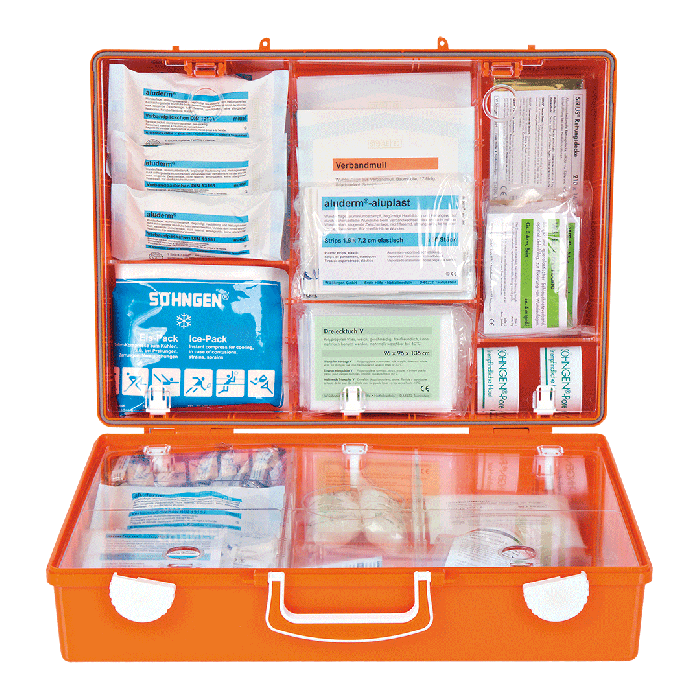Erste-Hilfe-Koffer MT-CD orange mit Füllung Standard ERW DIN 13169
