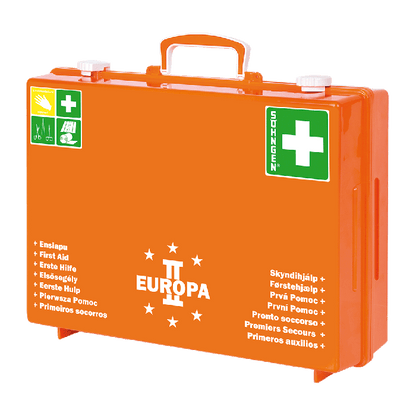 Erste Hilfe Koffer EUROPA II Orange gefüllt