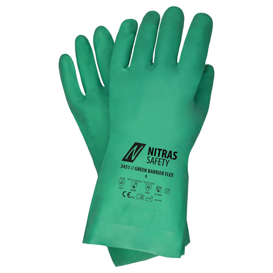 NITRAS GREEN BARRIER FLEX, γάντια χημικής προστασίας, πράσινο