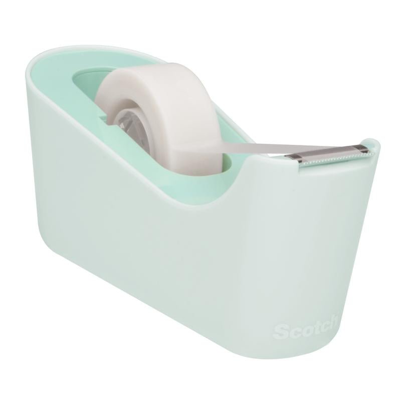 Ο διανομέας ταινίας Scotch™ C18 σε χρώμα μέντας από την 3M Deutschland GmbH έρχεται με έναν ρόλο αόρατης ταινίας Scotch® Magic™ (19 mm x 33 m). Ο διανομέας χαρακτηρίζεται από κομψό σχεδιασμό και μεταλλική λεπίδα. Η συσκευασία περιλαμβάνει 4 ρόλους.