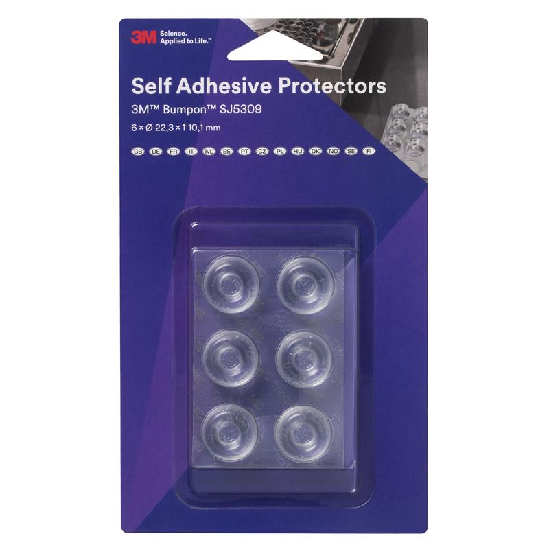3M™ Bumpon™ SJ5309BL ελαστική μίνι συσκευασία buffer, διαφανές, 6 τεμαχίων, 22,3 x 10,1 mm, αυτοκόλλητο ακρυλικό A-20 | Συσκευασία (6 τεμάχια)