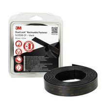 3M™ Dual Lock™ Flexible Snap Fastener SJ355B, μαύρο, 25mm x 2,5m, 5,7mm, 40 κεφαλές/cm², ατομικά τυλιγμένο | Συσκευασία (1 ρολό)