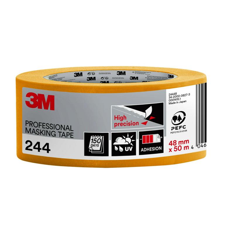 3M™ Painter's Masking Tape 244, 50 m - κολλητική ταινία για εργασίες βαφής