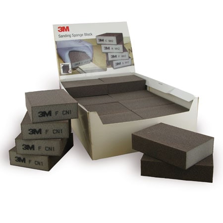 Σφουγγάρι λείανσης 3M™, 68 mm x 100 mm x 26 mm, Α, μαλακό, λεπτό, τεσσάρων όψεων | Συσκευασία (24 τεμάχια)