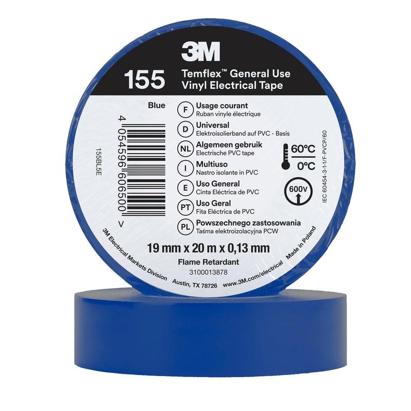 3M™ Temflex™ Vinyl Insulation Tape 155 - 19mm x 20m